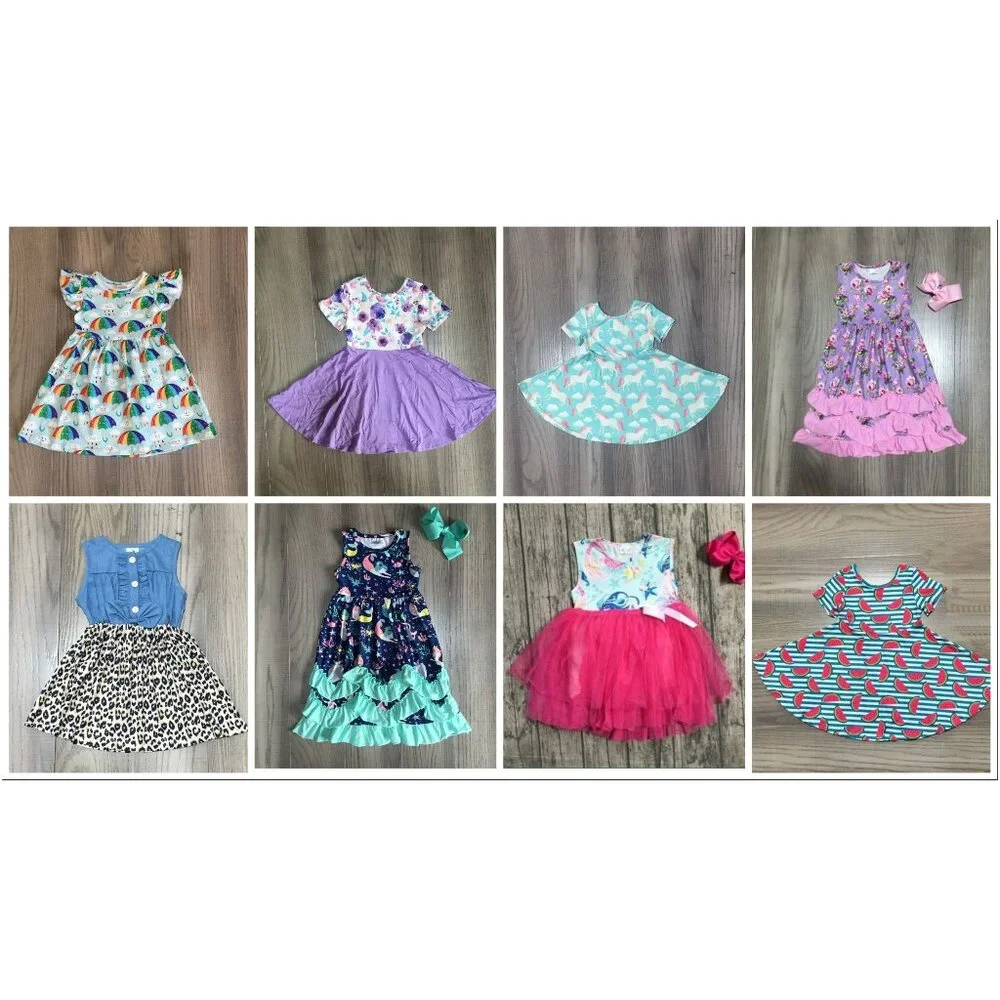 Baby Girls Boutique Dress Lot Mermaid Tutu Tie Dye